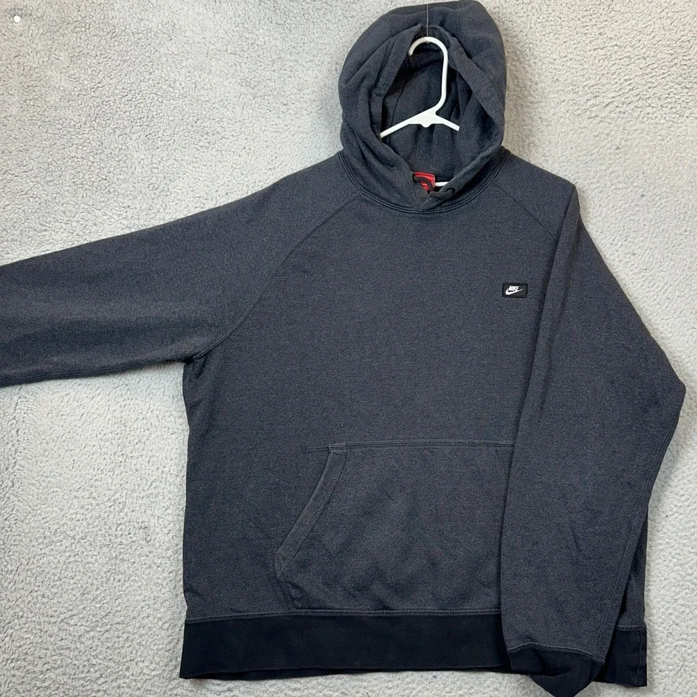 Nike Sportswear Hoodie Mens XL Pullover Charcoal Grey Pullover Sweatshirt EUC